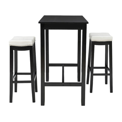 Claridge 3Pc Bar Set Black White