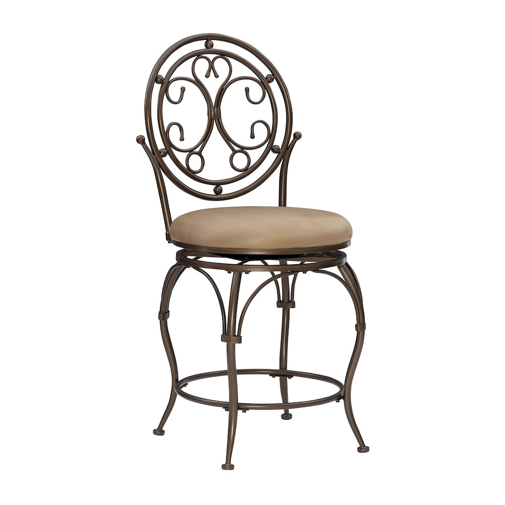 Big and Tall Scroll Circle Back Counter Stool