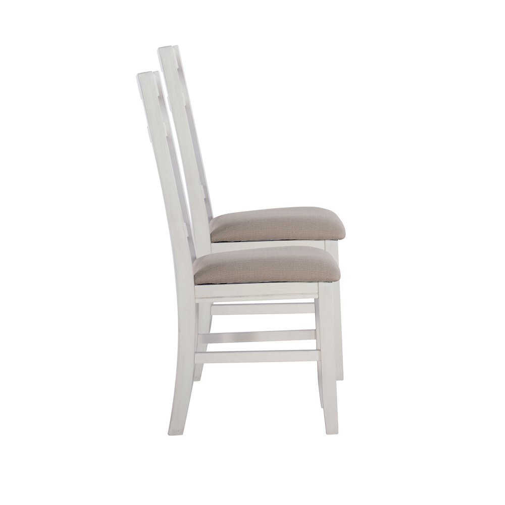 Turino Distressed White Side Chair