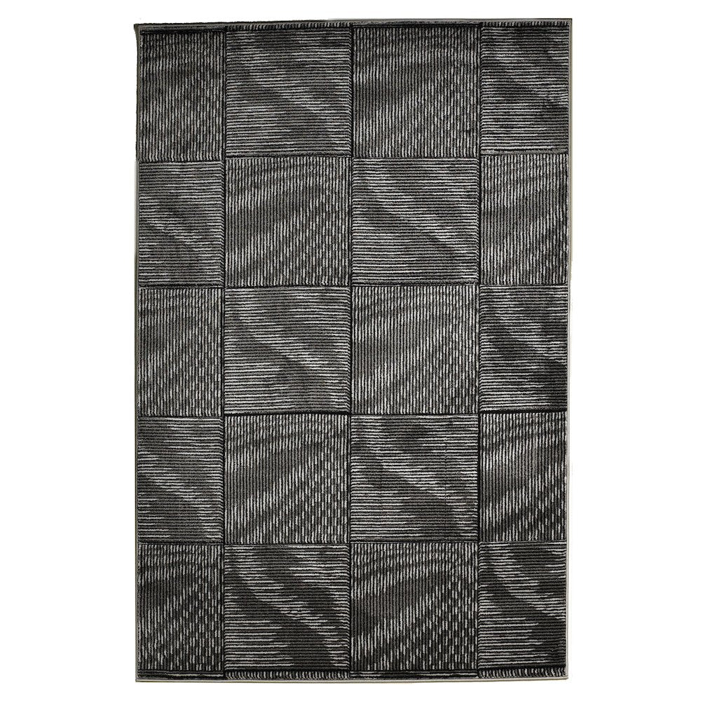 Milan Marcel Black & Grey 5x7.6, Rug
