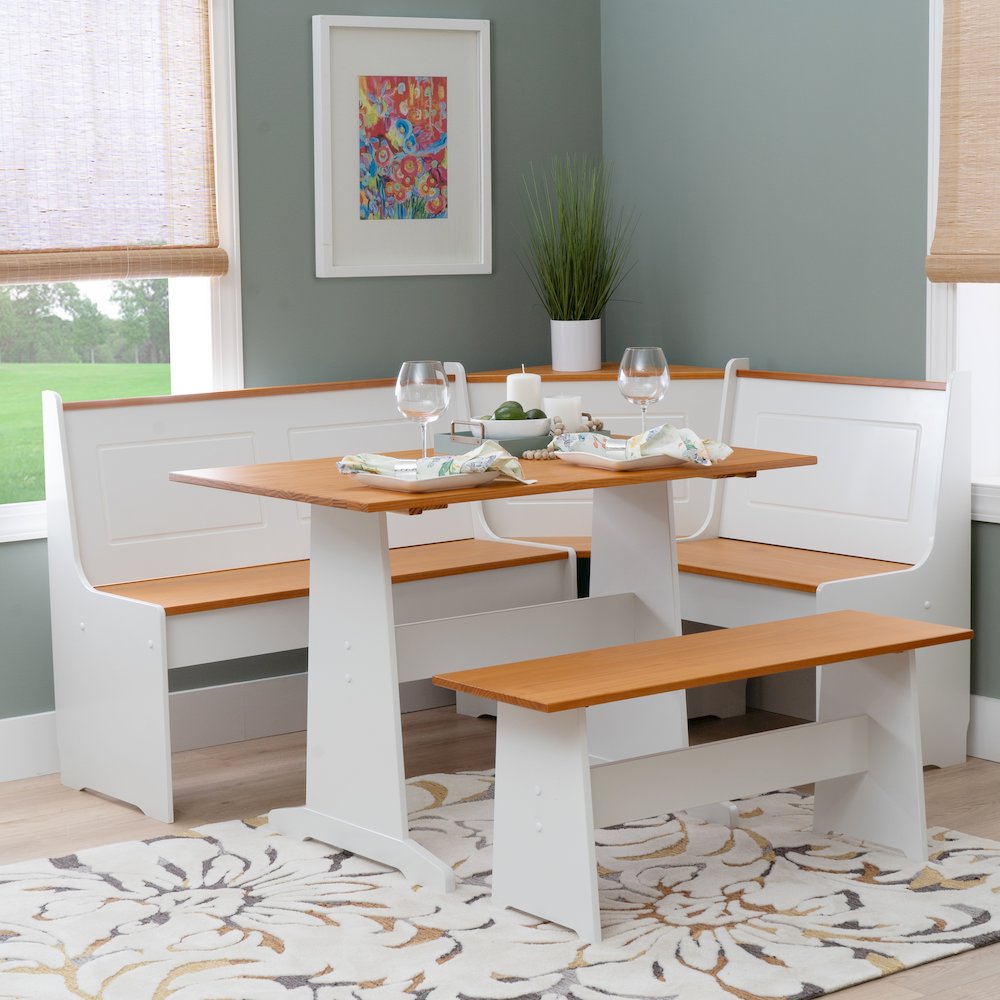 Ardmore Nook White With Pine Accents