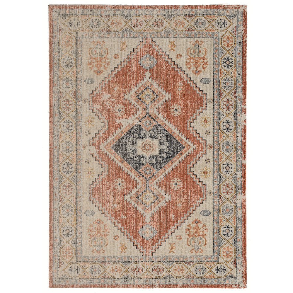 Great Zero Lofton Ivory & Rust 5x7.6, Rug