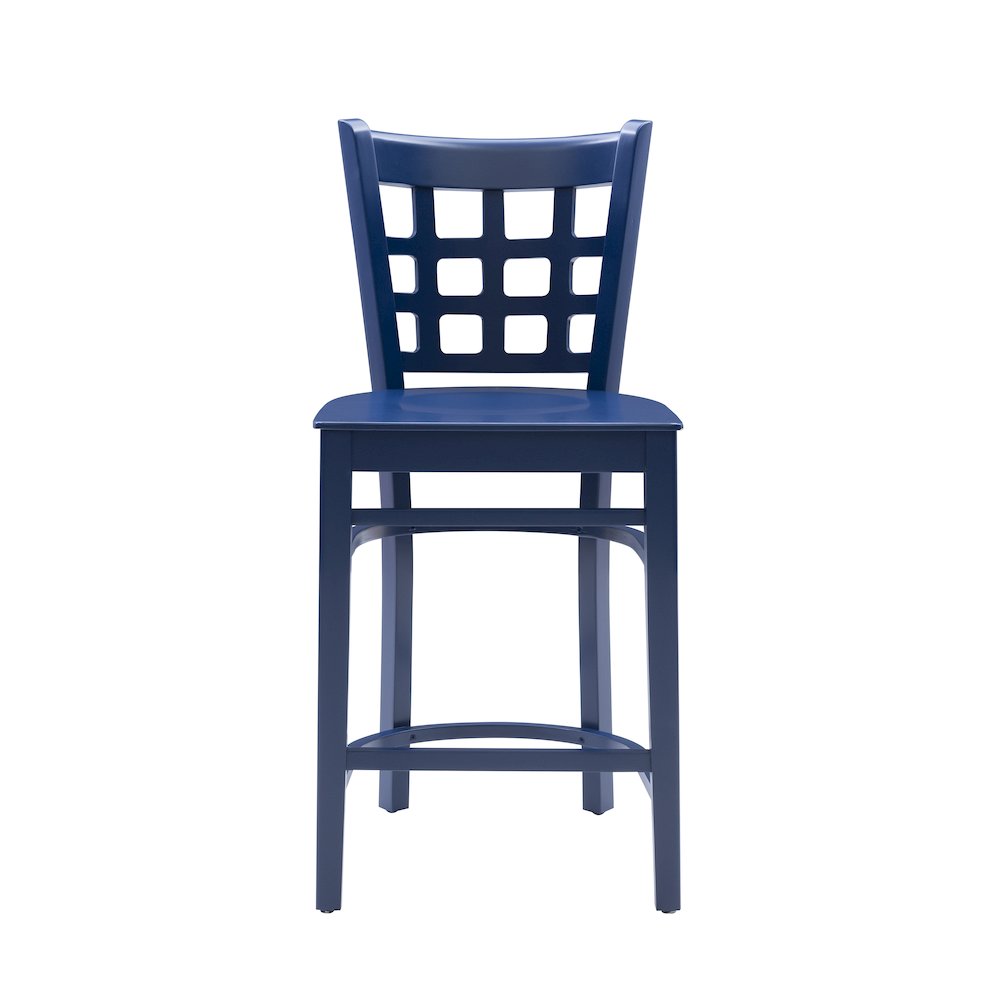 Lola Navy Counter Stool W Wood Seat