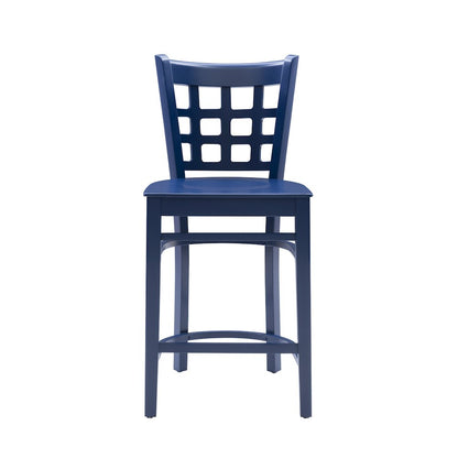 Lola Navy Counter Stool W Wood Seat