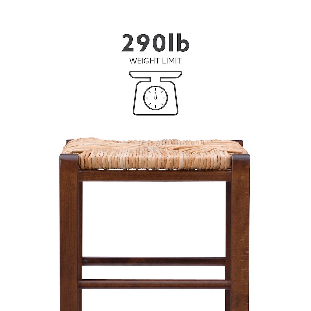 Gianna Backless Barstool Walnut Set Of 2