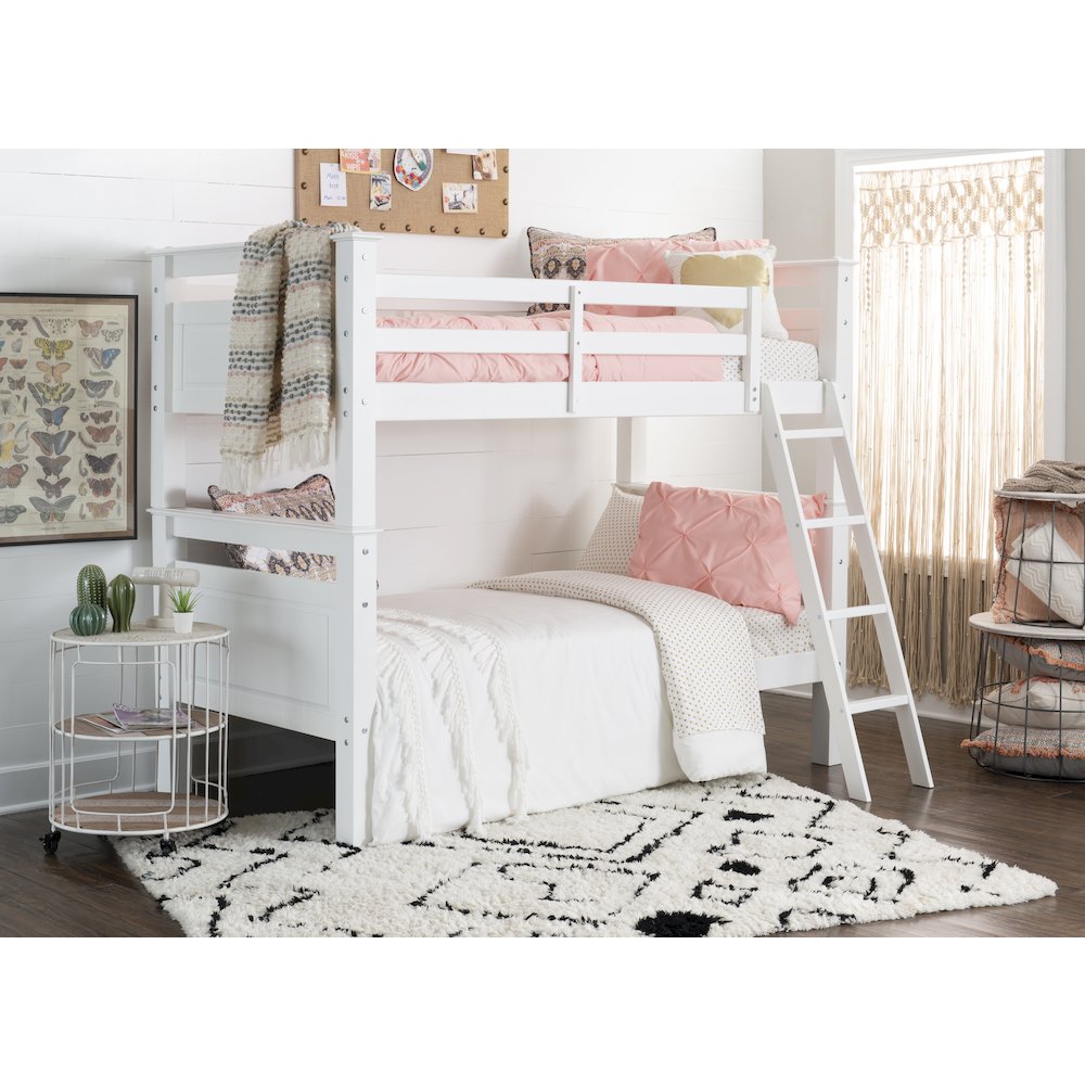 Beckett Twin Over Twin Bunk Bed, White