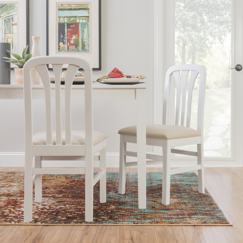 Pamela White Grey Uph Seat