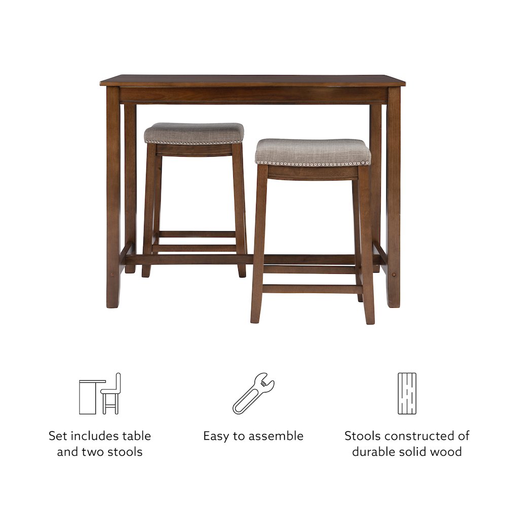 Claridge 3Pc Counter Set Rustic