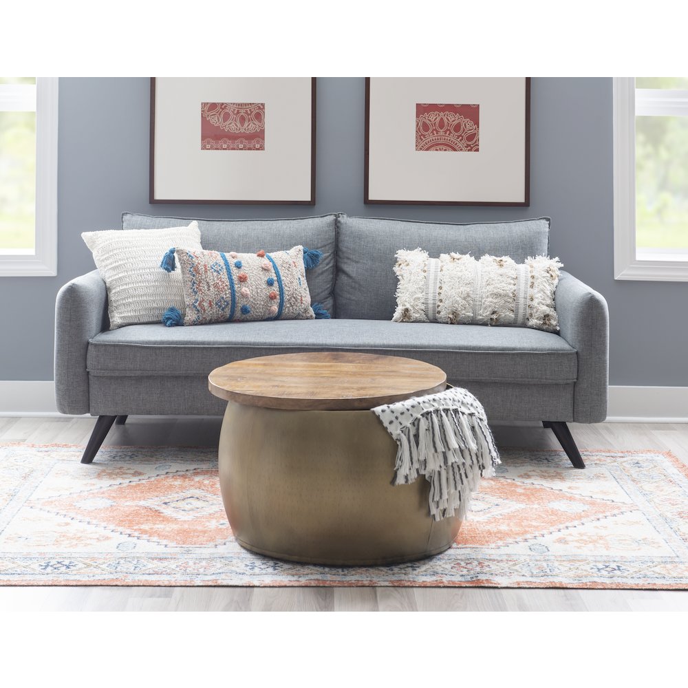 Royce Large Gold Drum With Storage