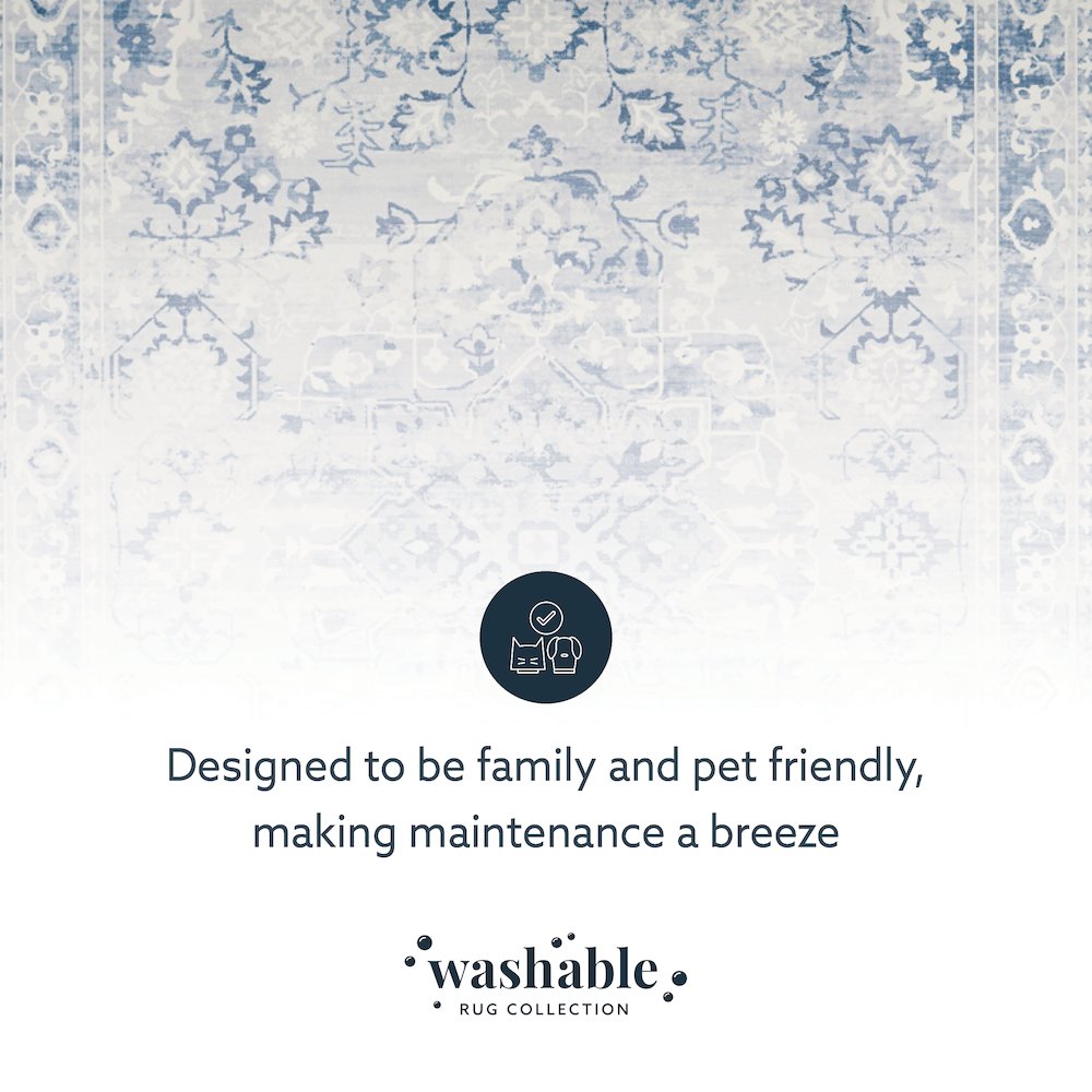Washable Harris Grey/Ivory 3x5, Rug