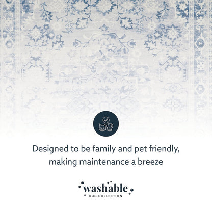 Washable Harris Grey/Ivory 3x5, Rug