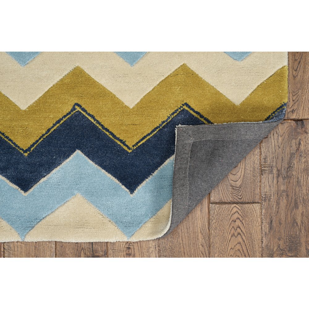 Trio Zag Blue & Marigold 5x7, Rug