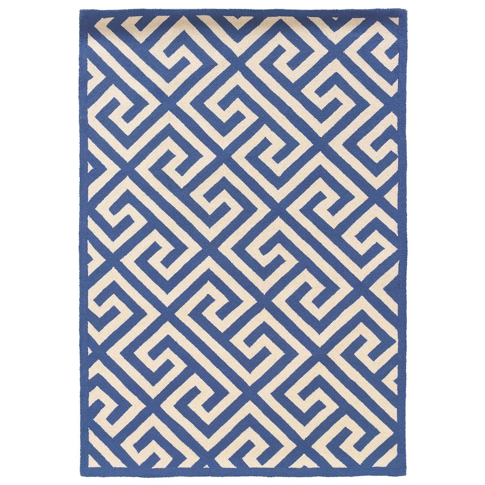 Silhouette GreekKey Navy & Ivory 8x10, Rug