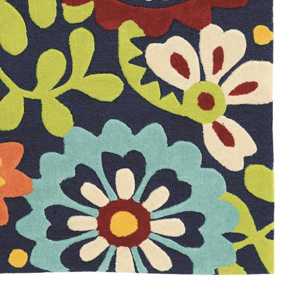 Trio Frond Navy & Blue 1.10x2.10, Rug