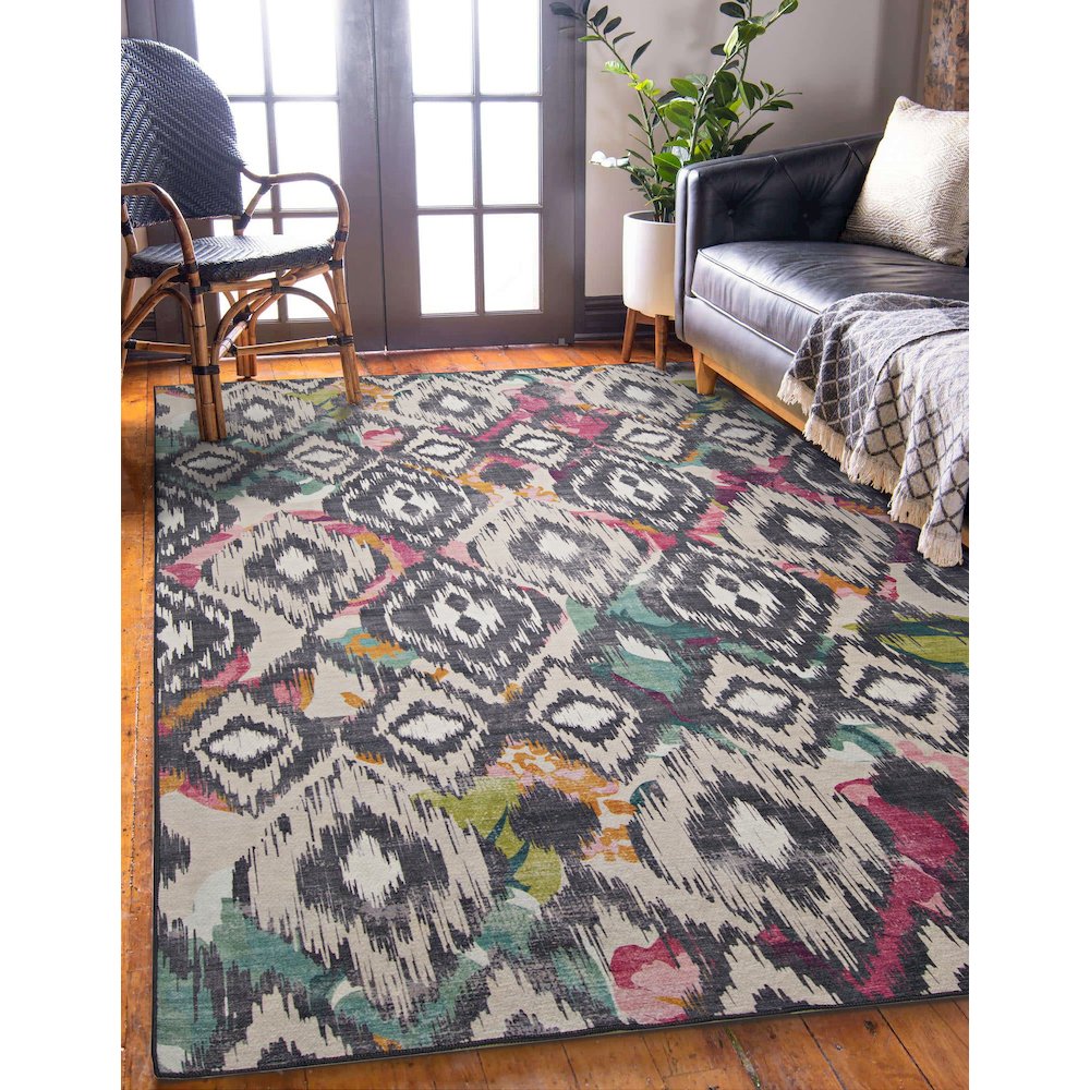 Outdoor Washable Grayton Ivory & Charcoal 5' X7', Rug