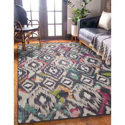 Outdoor Washable Grayton Ivory & Charcoal 5' X7', Rug