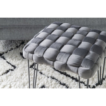 Shadbury Square Stool Grey