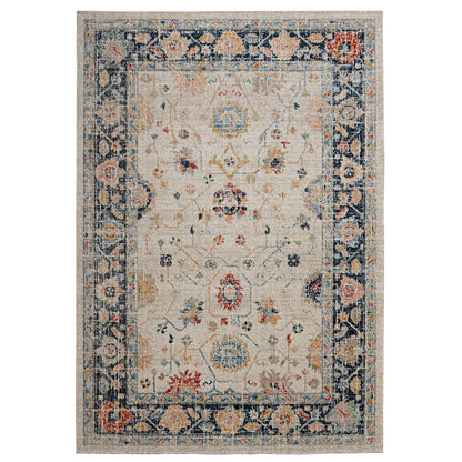 Great Zero Leona Ivory & Blue 5x7.6, Rug