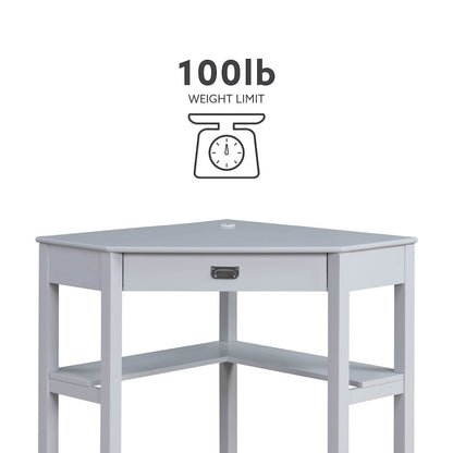 Peggy Corner Desk Gray