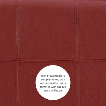 Claridge 3Pc Counter Set Brown Red