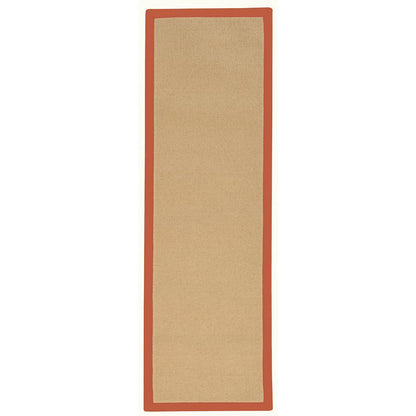Athena Sisal & Burnt Orange 2.6x12, Rug