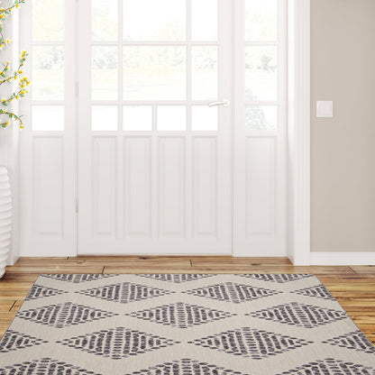 Outdoor Washable Navarre Ivory & Brown 3' X 5', Rug