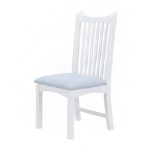 Solid Beechwood Upholstered Dining Side Chairs with Faux Leather Seat, Set of 2