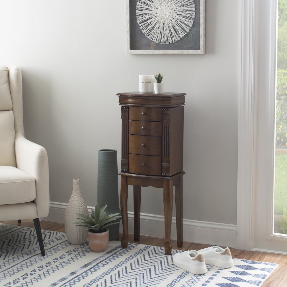 Louis Philippe Walnut Jewelry Armoire