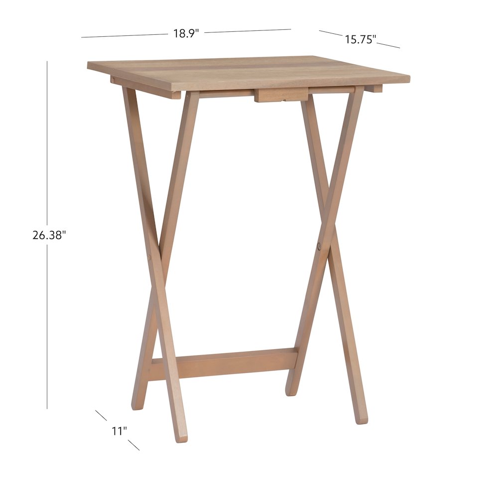 Driftwood Acacia Tray Table Set