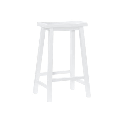 White Saddle Bar Stool