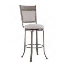 Ash Veneer Bar Table and Swivel Bar Height Stools, Set of 3, Pewter