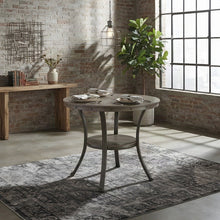Round Counter Height Pub Table with MDF Top and Curved Steel Legs, Pewter
