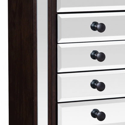 FurniFact Jewelry Armoire, Brown