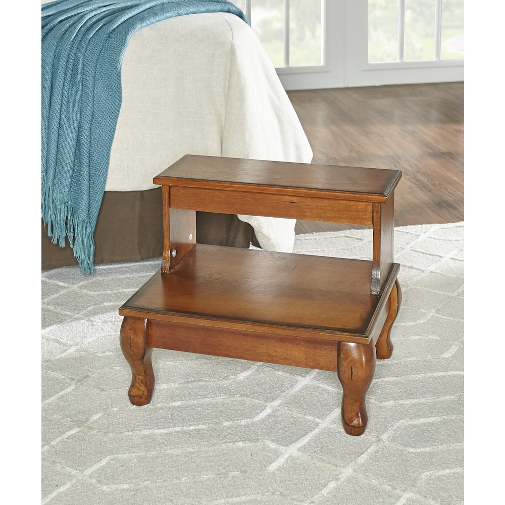 Attic Cherry Antique Cherry Bed Steps with Drawer