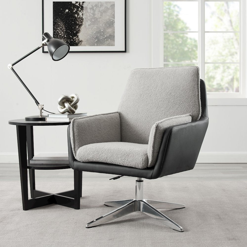 Marion Swivel Chair Black Grey