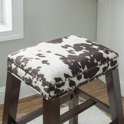 Walt Brown Cow Print Bar Stool
