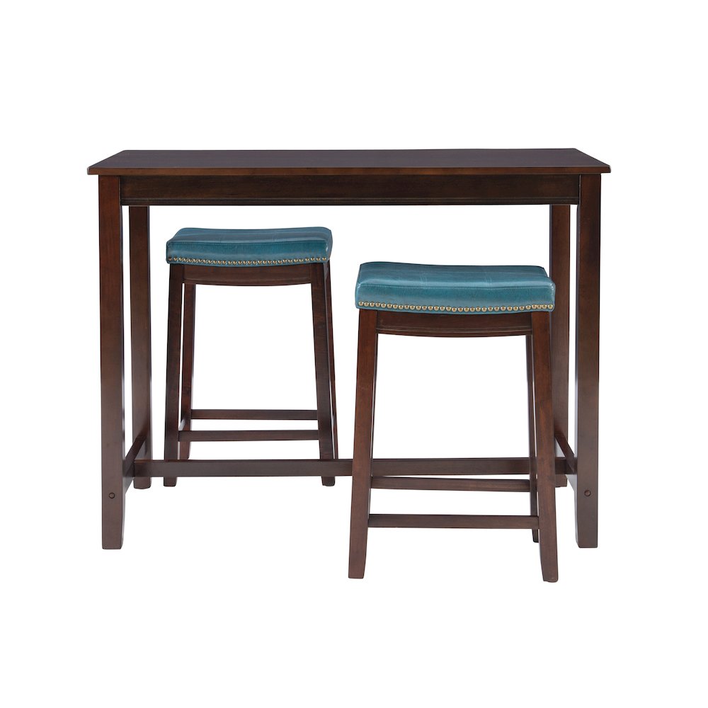 Claridge 3Pc Counter Set Brown Blue