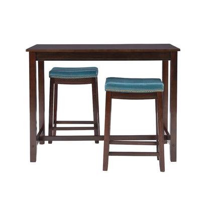 Claridge 3Pc Counter Set Brown Blue