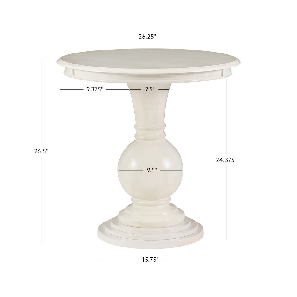 Adeline Round Accent Table Cream