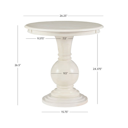 Adeline Round Accent Table Cream