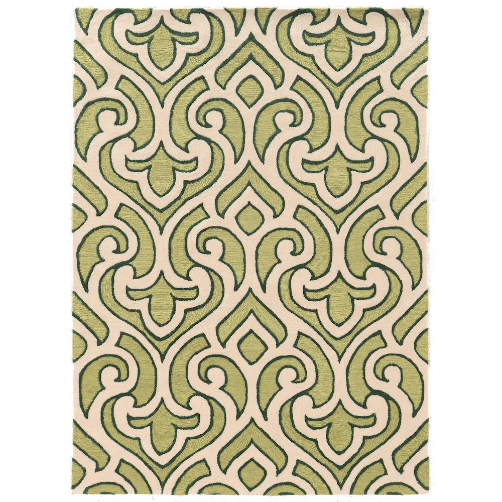 Trio Marple Ivory & Green 5x7, Rug