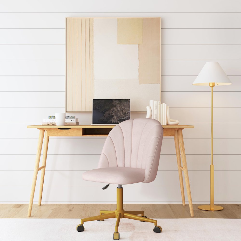 Adalynn Desk Chair Blush Pink
