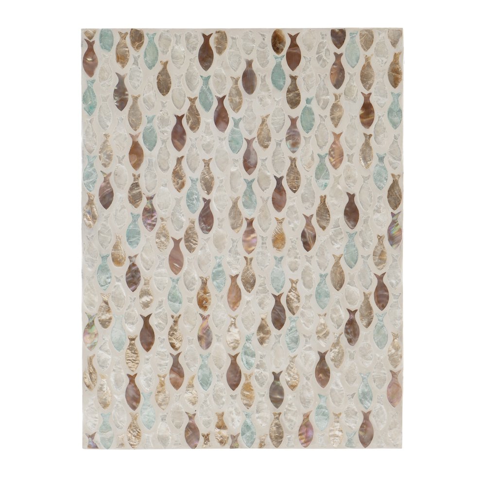 Priscille Capiz Fish Mosaic Accent C Table