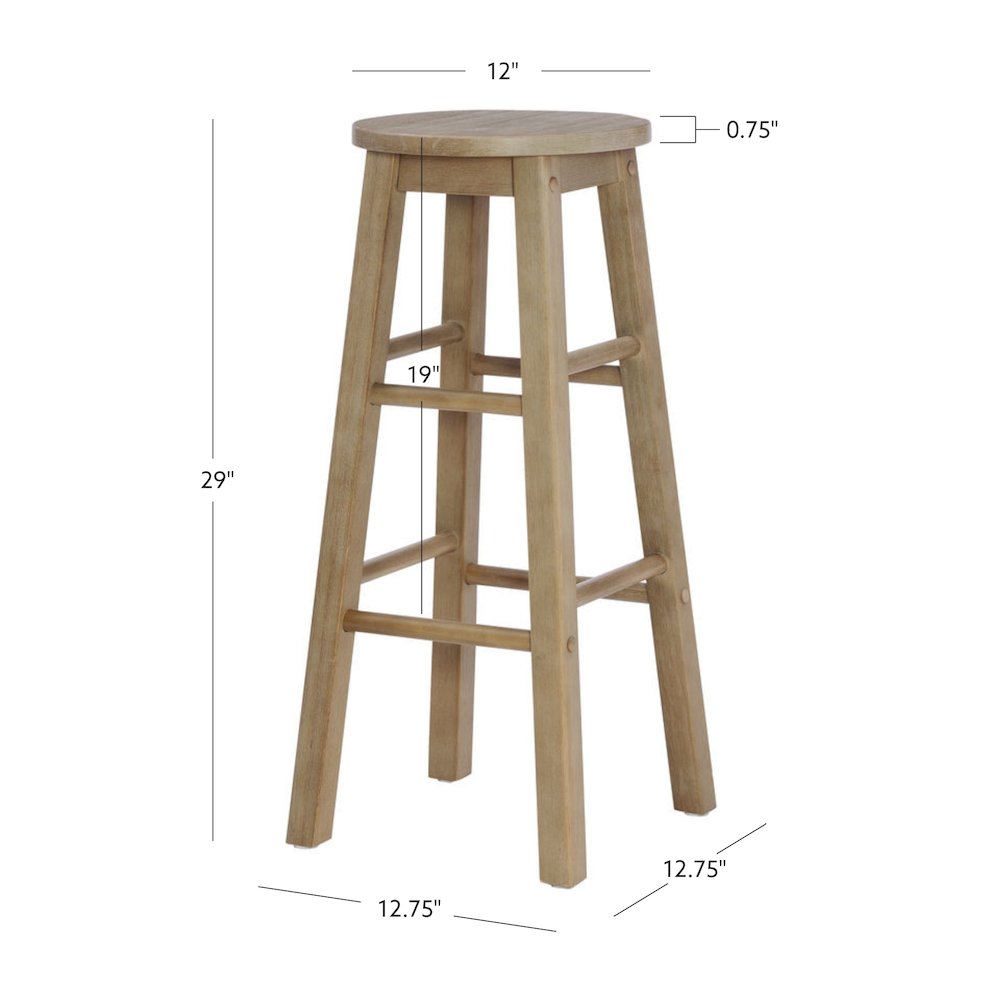 29 Inches Barstool Grey Wash