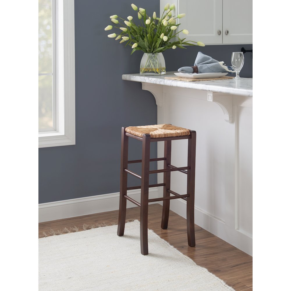 Gianna Backless Barstool Walnut Set Of 2