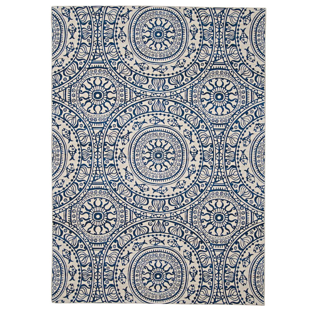 Outdoor Washable Ormond Smoke & Blue 3' X 5', Rug