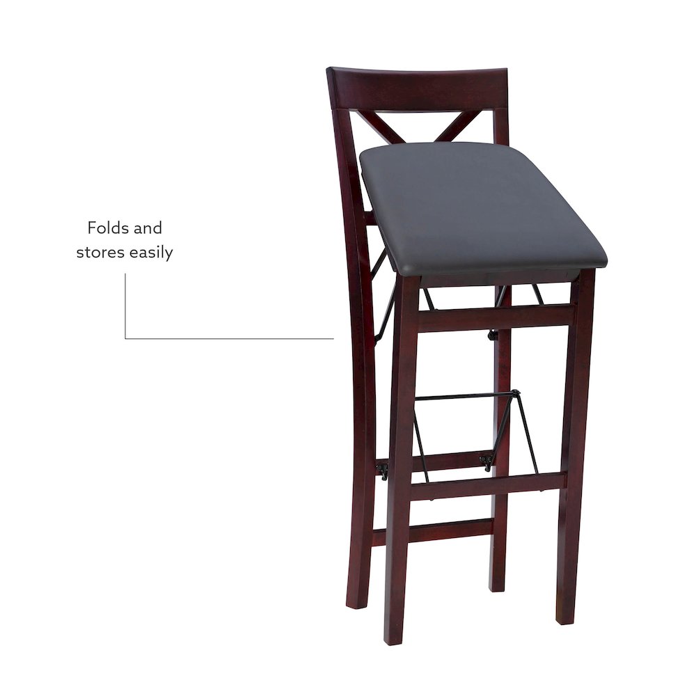 Triena 30 In X Back Folding Bar Stool