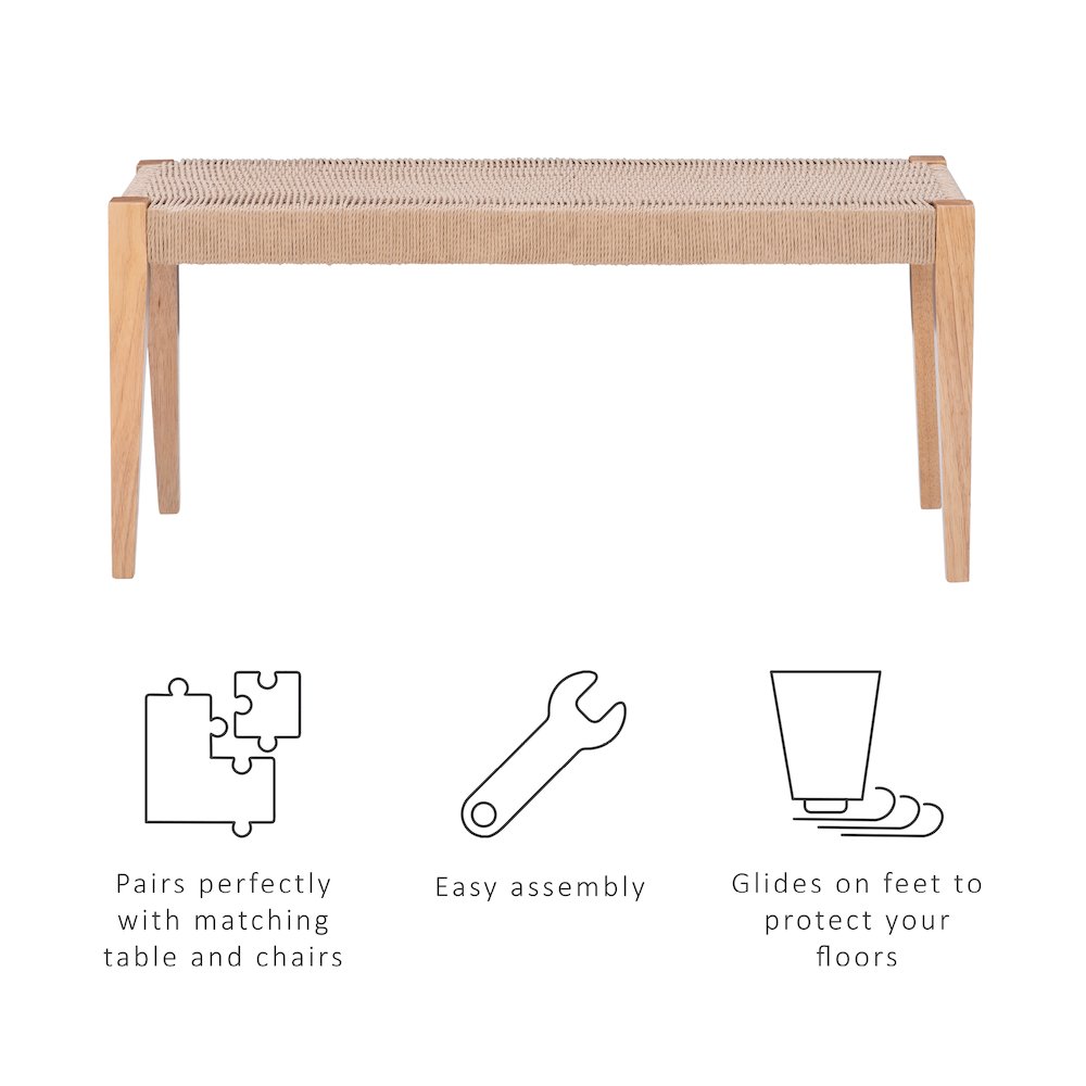 Cadence Dining Bench Natural
