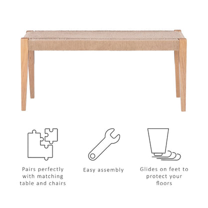 Cadence Dining Bench Natural