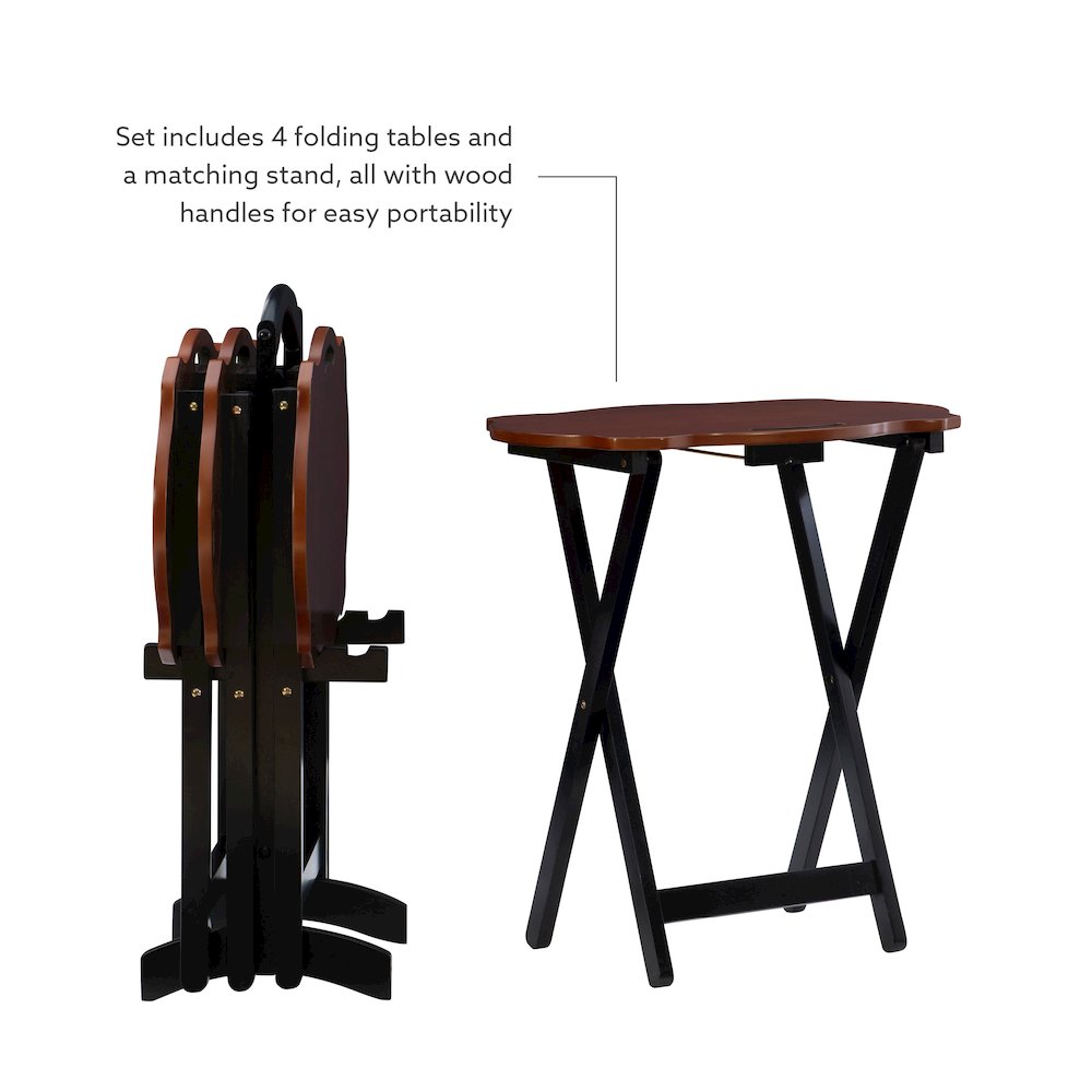 Serpentine Black Tray Table
